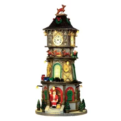LEMAX Village de Noël lumineux, musical et animé Christmas Clock Tower