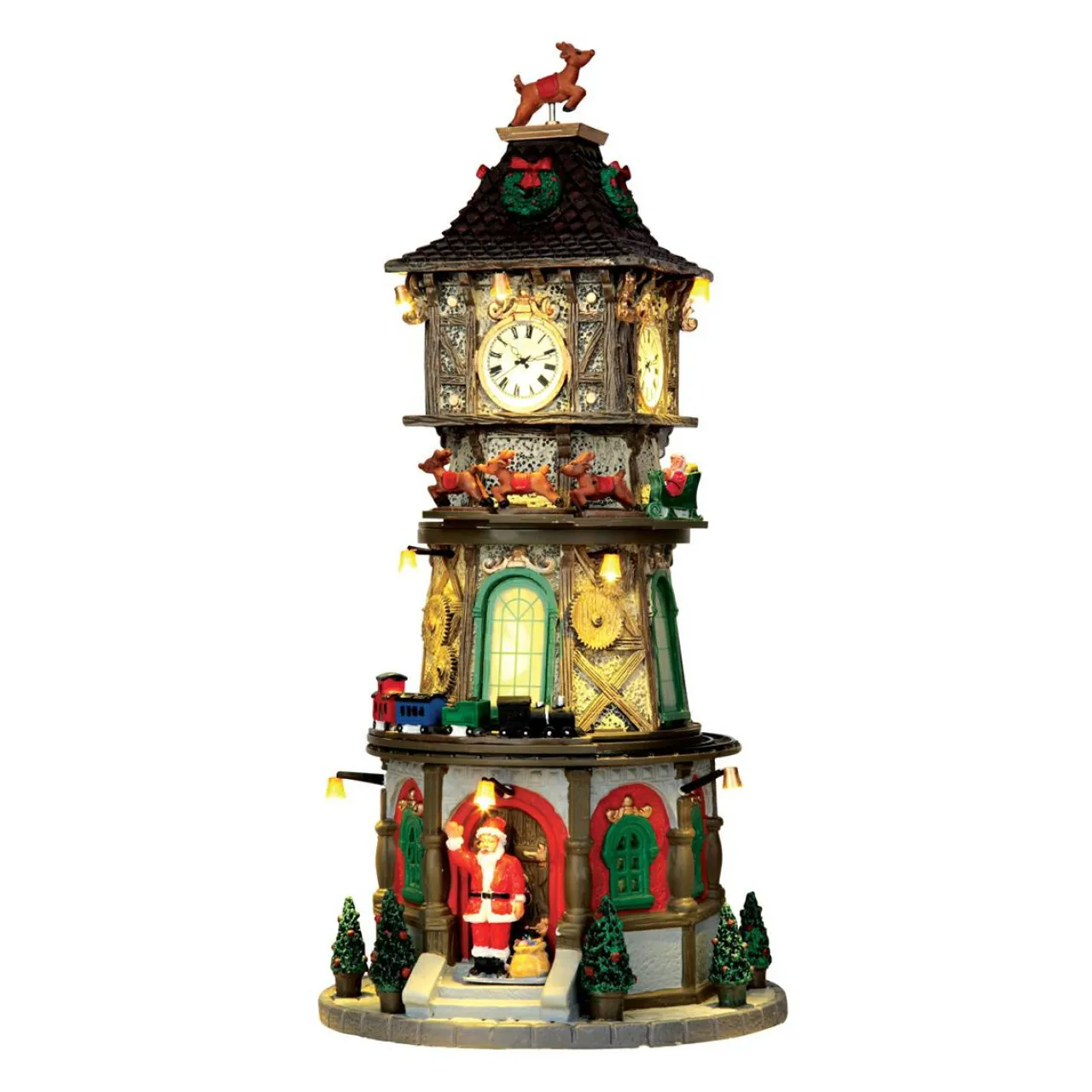LEMAX Village de Noël lumineux, musical et animé Christmas Clock Tower