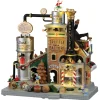 LEMAX Village de Noël lumineux, musical et animé Usine de Truffes chocolatées de Noël Discount