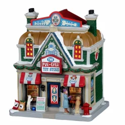 LEMAX Village de Noël à piles lumineux Boutique de jouets Fur-Ever Outlet
