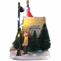 LEMAX Village de Noël à piles lumineux Vendeur de sapins New