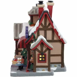 LEMAX Village de Noël à piles lumineux Le Crêpe Café