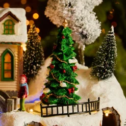 KAEMINGK Village de Noël lumineux, animé et musical (H33 cm) Eglise et chanteurs Multicolore Outlet