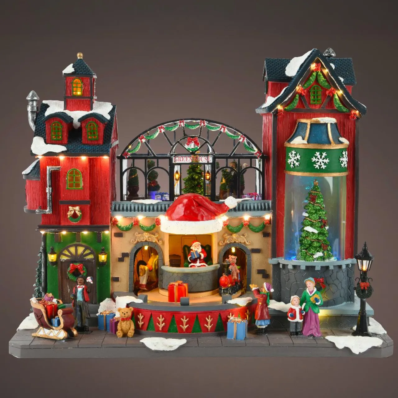 KAEMINGK Village de Noël lumineux, animé et musical La fabrique à jouets Multicolore Clearance