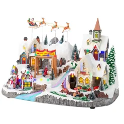 KAEMINGK Village de Noël lumineux et musical Nuit de Noël Hot