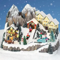 KAEMINGK Village de Noël lumineux et musical Chalets en montagne Hot