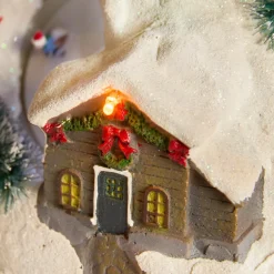 KAEMINGK Village de Noël lumineux et musical Station de ski animée Best