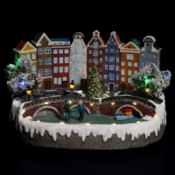 KAEMINGK Village de Noël lumineux et musical Amsterdam Clearance