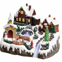 Feeric Lights & Christmas Village de Noël lumineux Lac gelé Sale