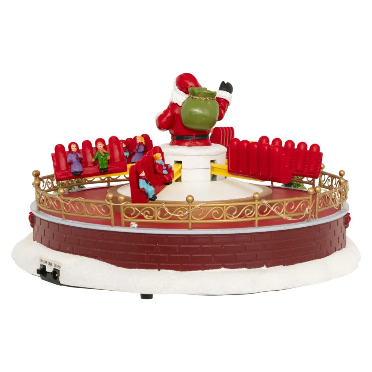 JJA Village de Noël musical et animé (H29 cm) Manège à sensation Multicolore Online