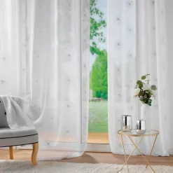 DOUCEUR D'INTERIEUR Voilage brodé œillets (140 x 240 cm) Sublimini Blanc Sale