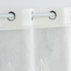 DOUCEUR D'INTERIEUR Voilage brodé (140 x 240 cm) Galactée Blanc Sale