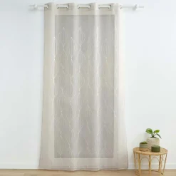 DOUCEUR D'INTERIEUR Voilage brodé (140 x 240 cm) Galactée Taupe Sale
