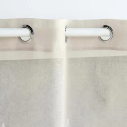 DOUCEUR D'INTERIEUR Voilage brodé (140 x 240 cm) Galactée Taupe Sale