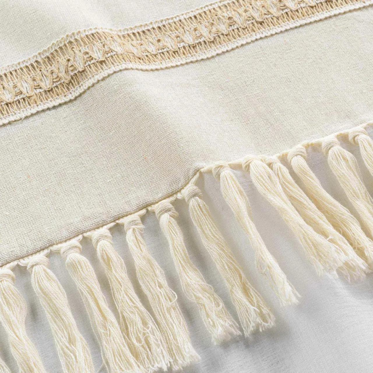 DOUCEUR D'INTERIEUR Voilage coton (140 x 240 cm) Janara Beige Discount