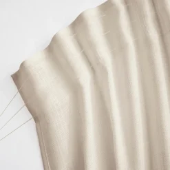 EMINZA Voilage galon fronceur effet lin (140 x 240 cm) Robin Beige Clearance