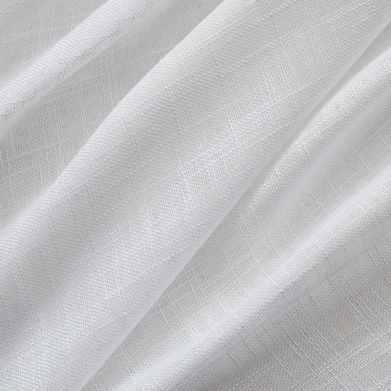 EMINZA Voilage galon fronceur effet lin (140 x 240 cm) Robin Blanc Outlet