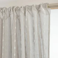 EMINZA Voilage galon fronceur pompons (140 x 240 cm) Axel Beige Hot