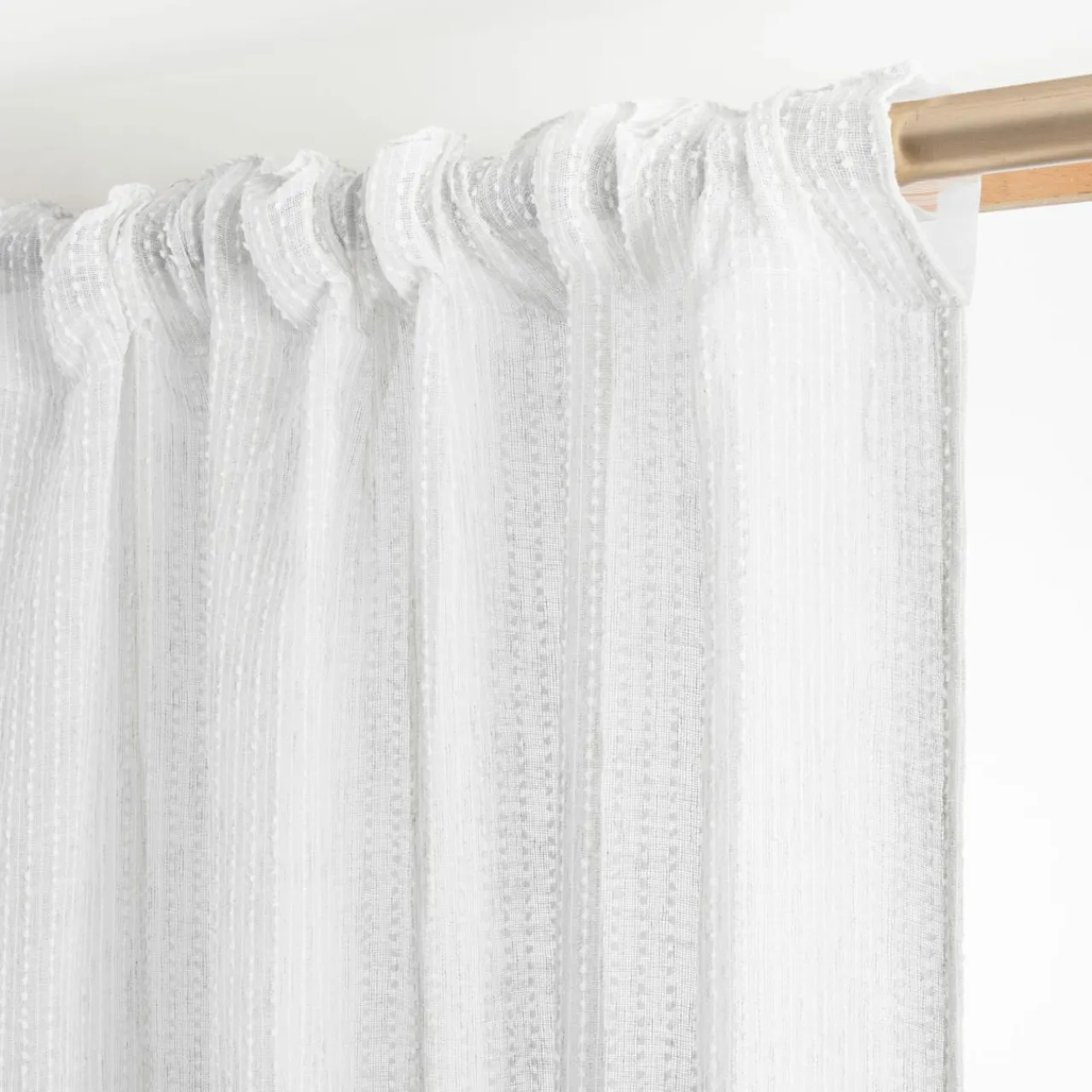 EMINZA Voilage galon fronceur (140 x 240 cm) Arthur Blanc Discount