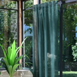 LOVELY CASA Voilage galon fronceur (140 x 260 cm) Derby Vert sapin Sale