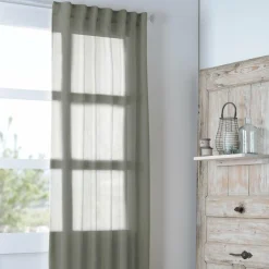 LOVELY CASA Voilage galon fronceur (140 x 260 cm) Madrid Vert kaki Hot