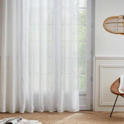 EMINZA Voilage galon fronceur (280 x 240 cm) Maël Blanc New