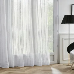 EMINZA Voilage galon fronceur (280 x 240 cm) Théo Blanc
