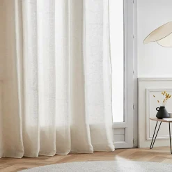 EMINZA Voilage grande largeur effet lin (400 x 240 cm) Luca Beige New