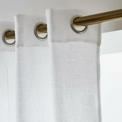 EMINZA Voilage grande largeur effet lin (400 x 240 cm) Luca Blanc Online