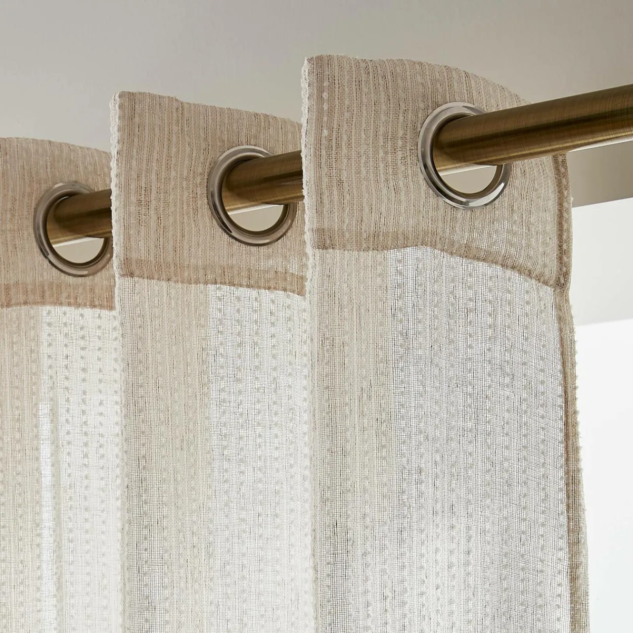 EMINZA Voilage grande largeur (400 x 240 cm) Arthur Beige New