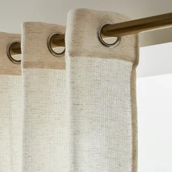 EMINZA Voilage œillets effet lin (140 x 280 cm) Luca Beige Clearance