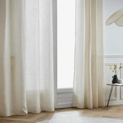 EMINZA Voilage œillets effet lin (140 x 280 cm) Luca Beige Clearance