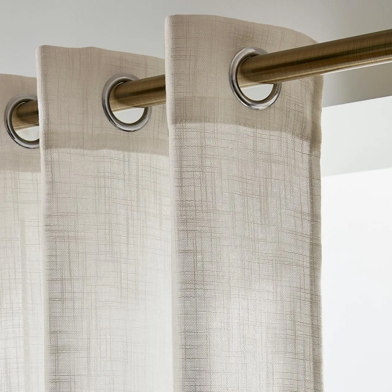 EMINZA Voilage œillets effet lin (140 x 240 cm) Robin Beige Sale