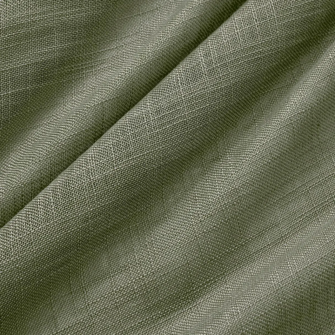EMINZA Voilage œillets effet lin (140 x 240 cm) Robin Vert romarin