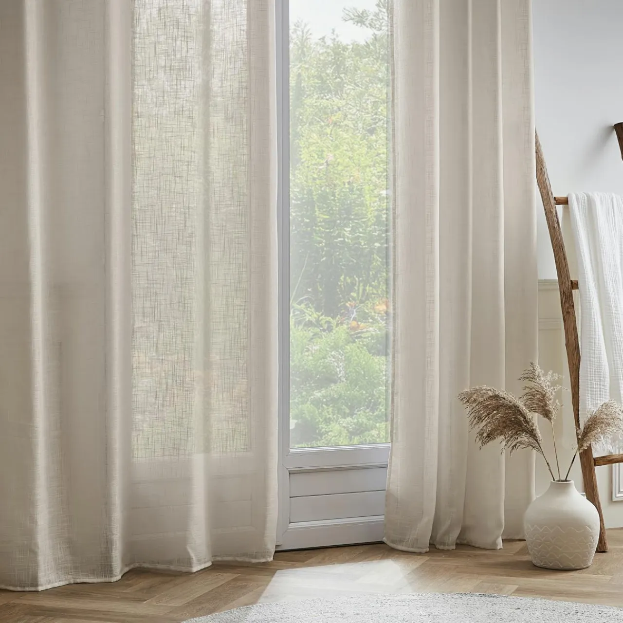 EMINZA Voilage œillets effet lin (140 x 280 cm) Robin Beige Sale