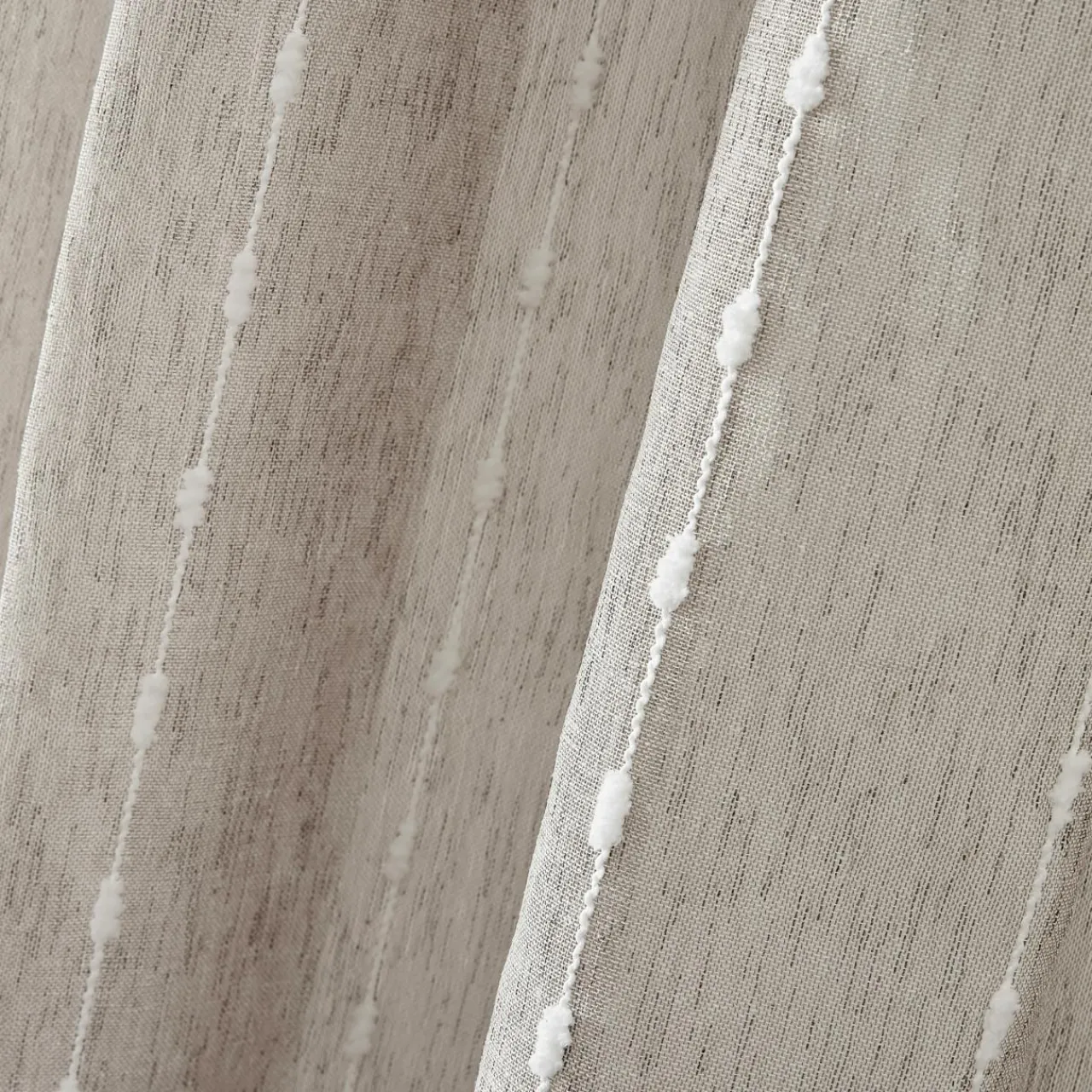 EMINZA Voilage œillets pompons (280 x 240 cm) Axel Beige Hot