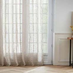 EMINZA Voilage œillets pompons (280 x 240 cm) Axel Beige Hot