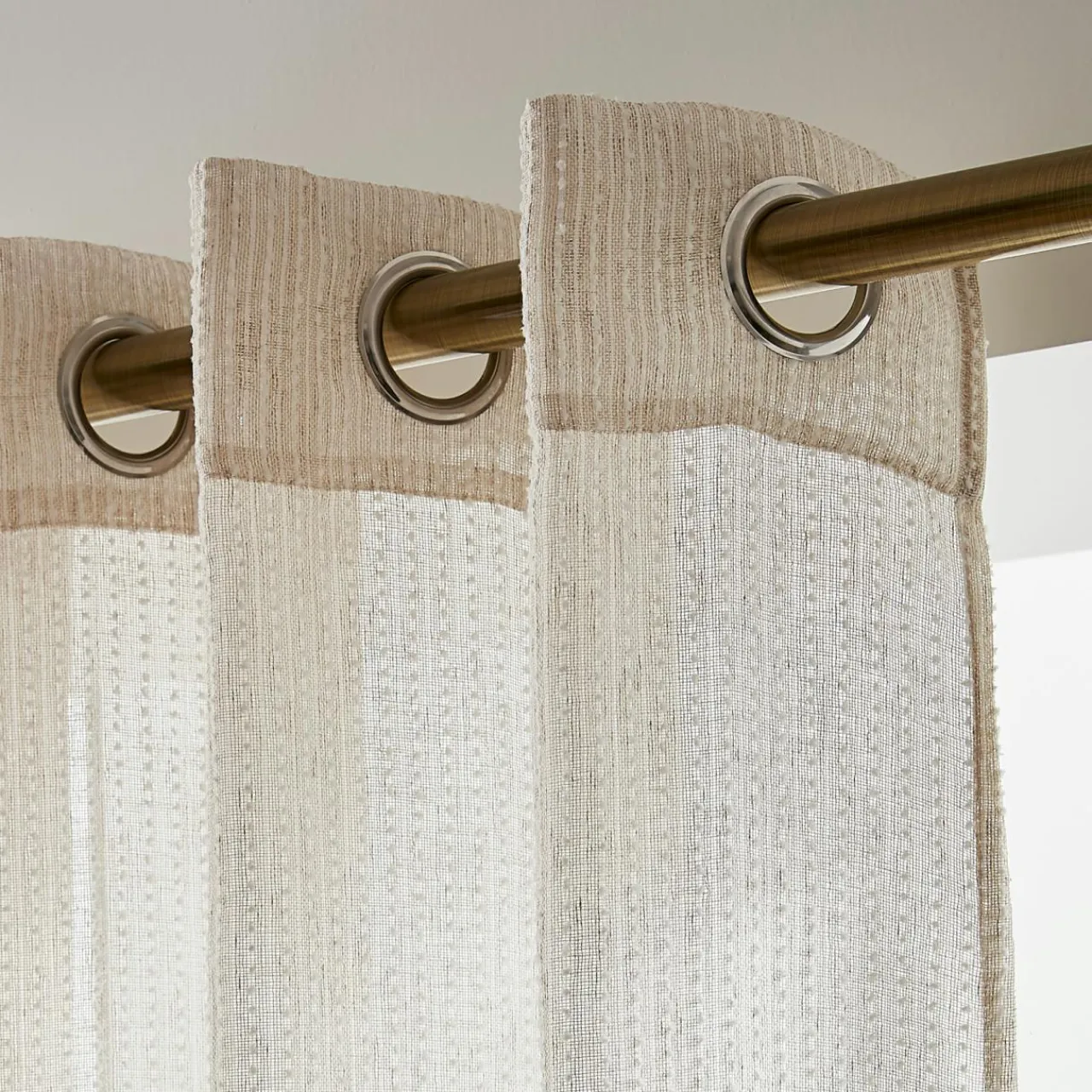 EMINZA Voilage œillets (140 x 240 cm) Arthur Beige Online