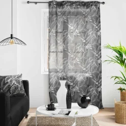 DOUCEUR D'INTERIEUR Voilage œillets (140 x 240 cm) Cabana Noir