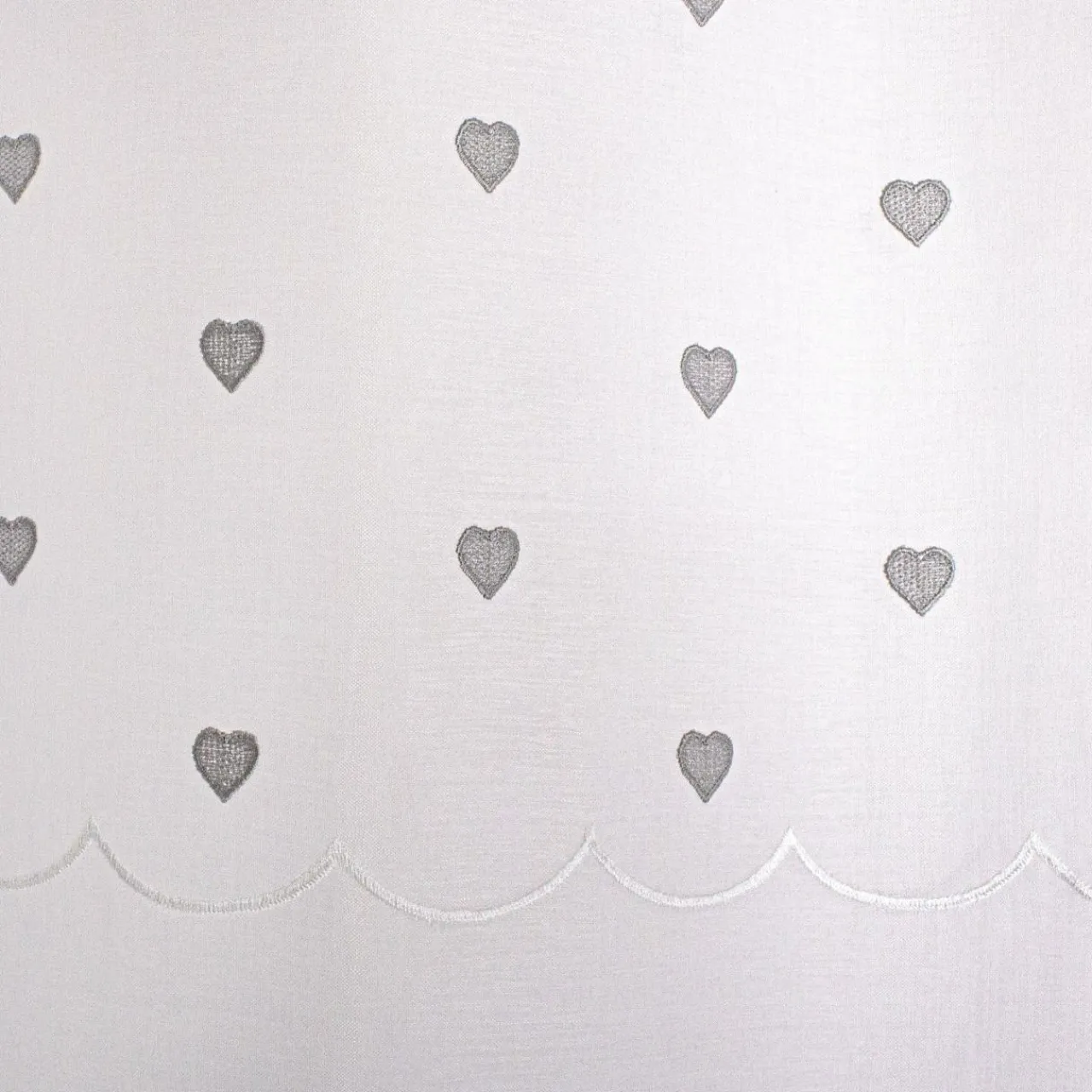 ENJOY HOME Voilage œillets (140 x 240 cm) Coeurs Gris Clearance