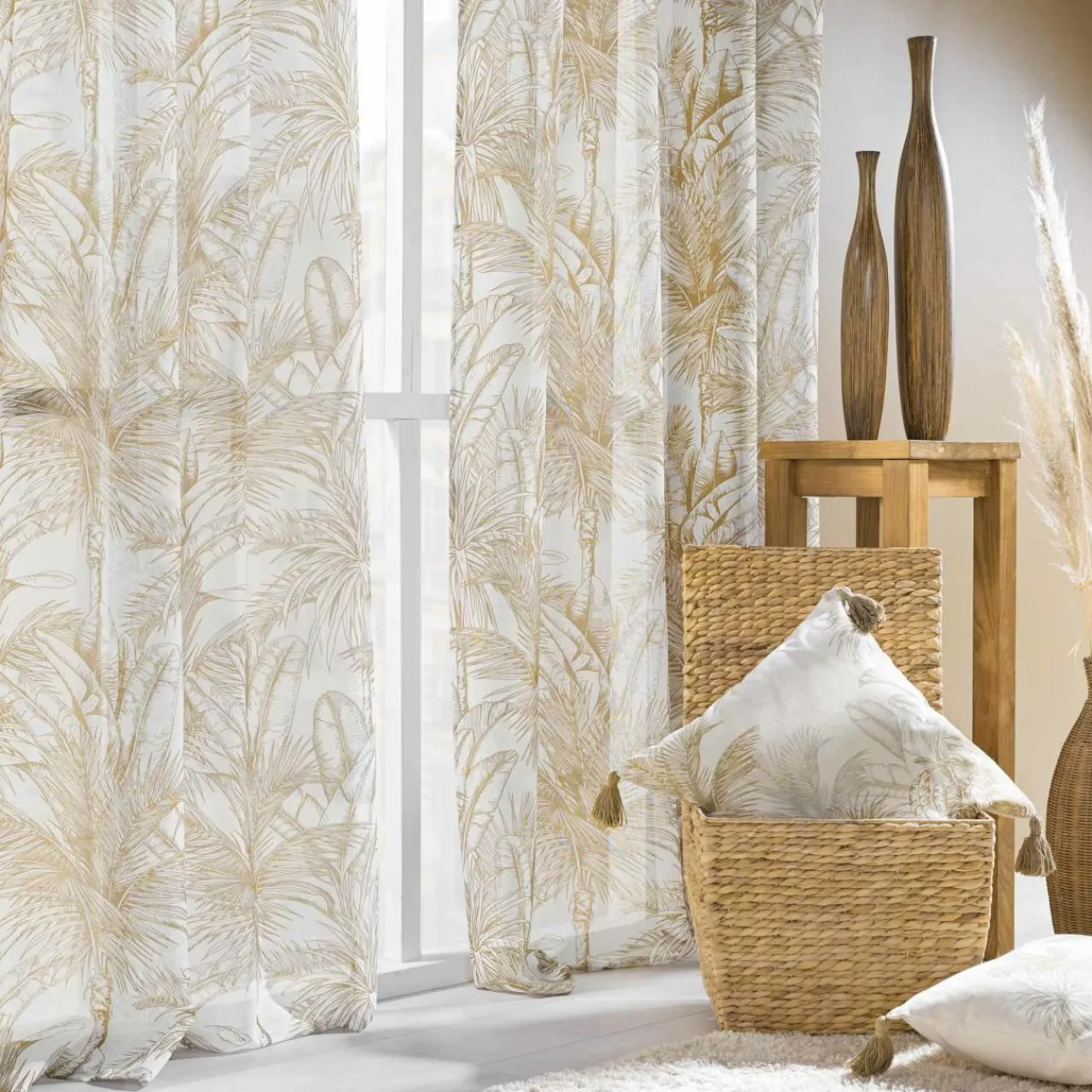 douceur d'intu017drieur Voilage œillets (140 x 240 cm) Dune Beige Discount