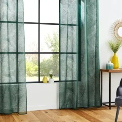 ATMOSPHERA Voilage œillets (140 x 240 cm) Feuille cèdre Vert Clearance