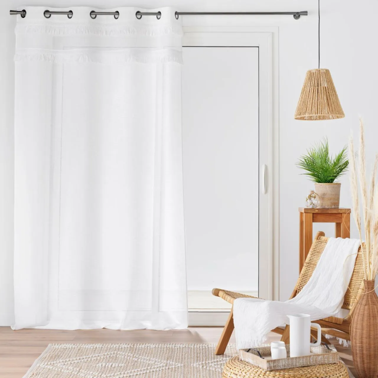 douceur d'intu017drieur Voilage œillets (140 x 240 cm) Frangina Blanc New