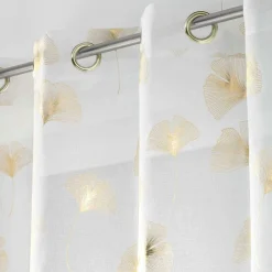 DOUCEUR D'INTERIEUR Voilage œillets (140 x 240 cm) Ginkgold Or New