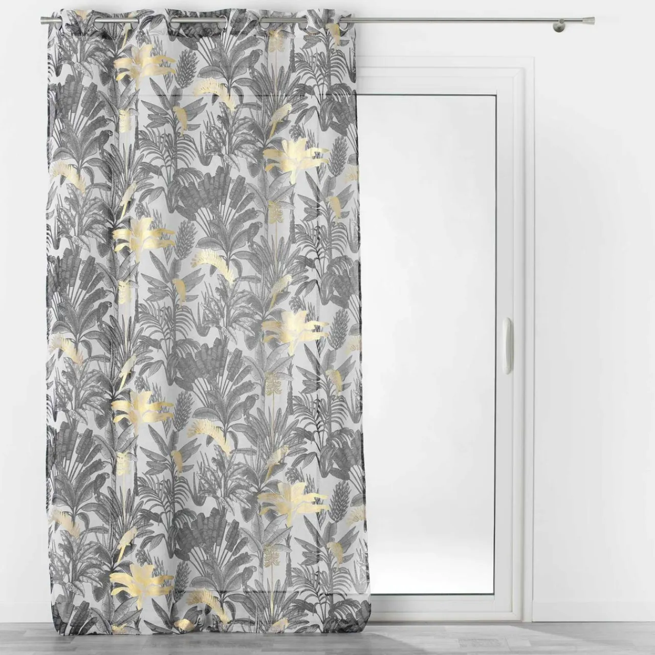 DOUCEUR D'INTERIEUR Voilage œillets (140 x 240 cm) Karaba Noir Sale