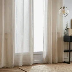 EMINZA Voilage œillets (140 x 280 cm) Léontine Beige New