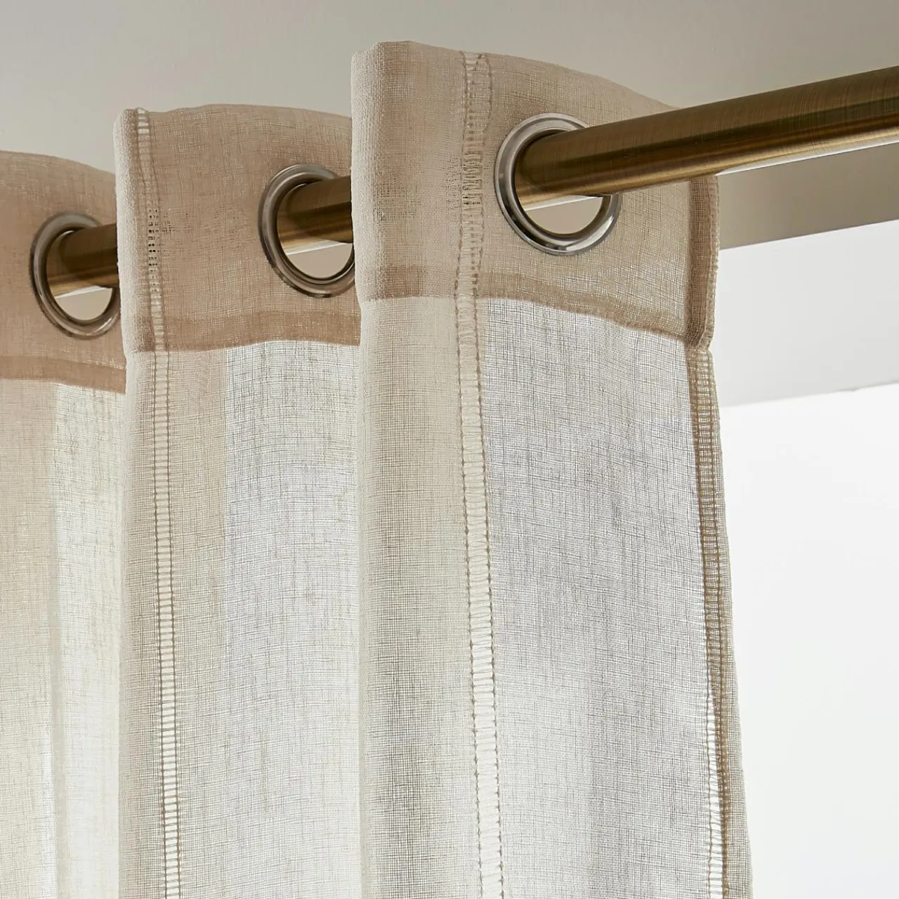 EMINZA Voilage œillets (280 x 240 cm) Léontine Beige Online