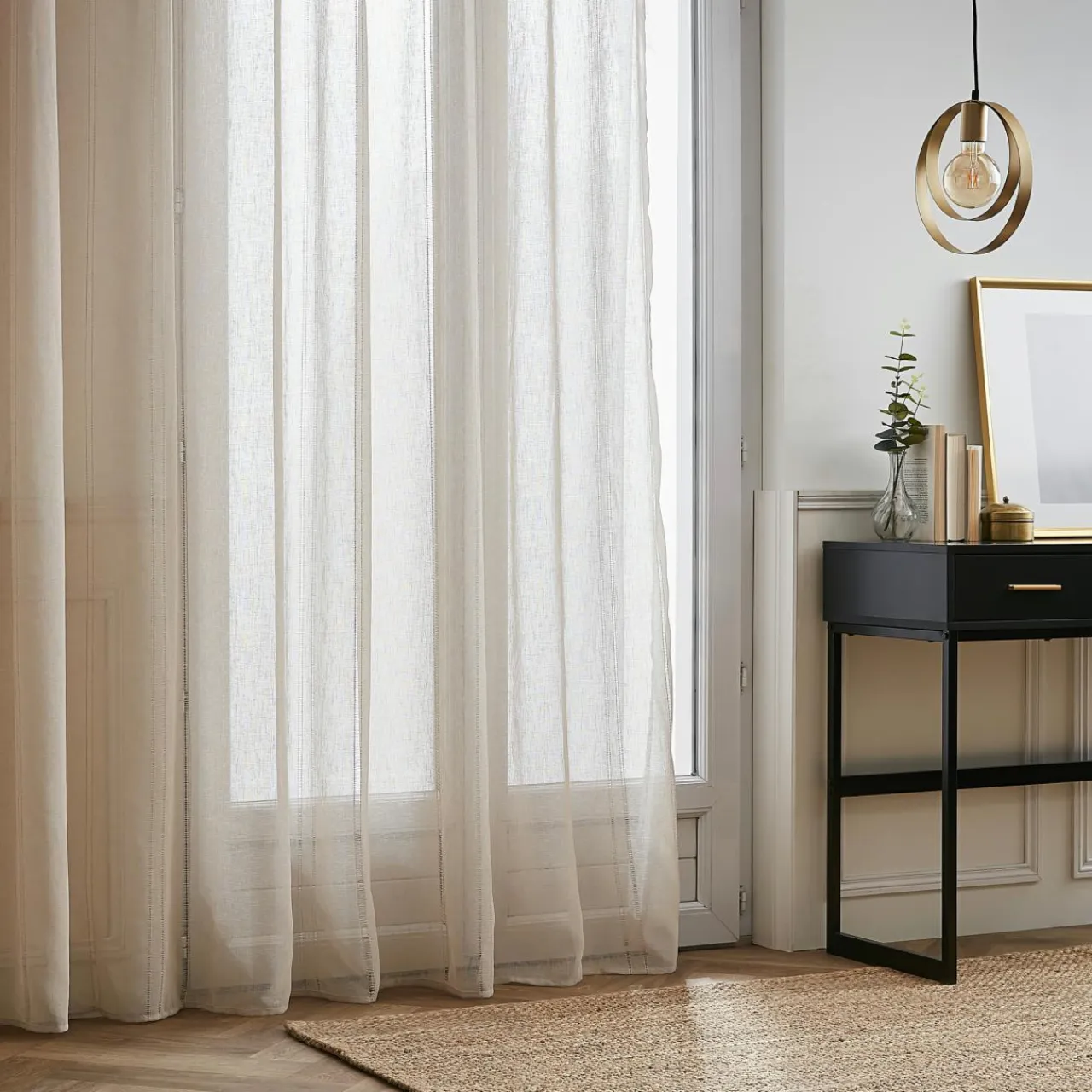 EMINZA Voilage œillets (280 x 240 cm) Léontine Beige Online