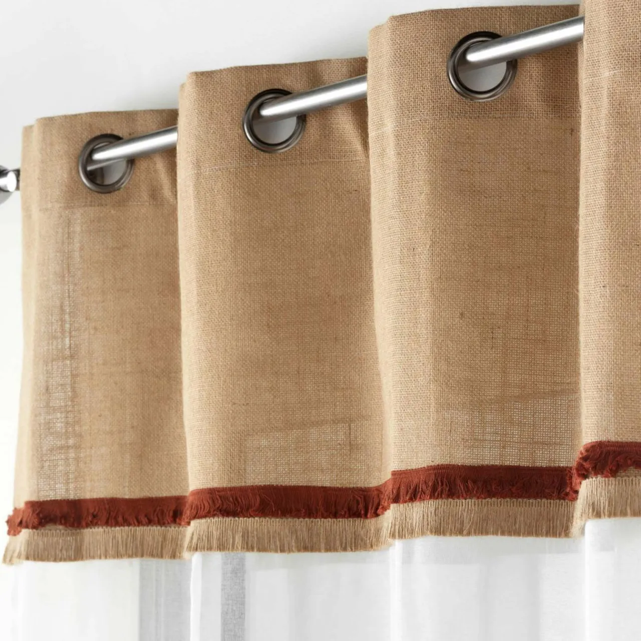 DOUCEUR D'INTERIEUR Voilage œillets (140 x 240 cm) Malory Terracotta Hot