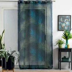 DOUCEUR D'INTERIEUR Voilage œillets (140 x 240 cm) Malyssa Bleu Best